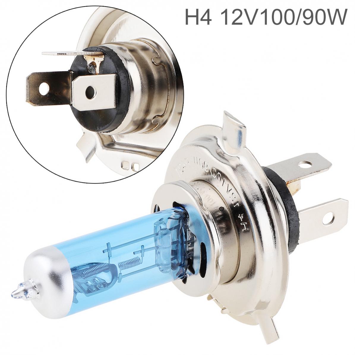 12V H4 100 / 90W 5000K Weißes Licht Super Helle Auto Xenon Halogen Lampe Auto Front Scheinwerfer nebel Birne