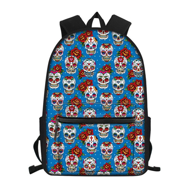 Zaino da scuola con stampa teschio di zucchero di personalità zaini da viaggio per donna borse da viaggio classiche per bambini: Z4486Z58