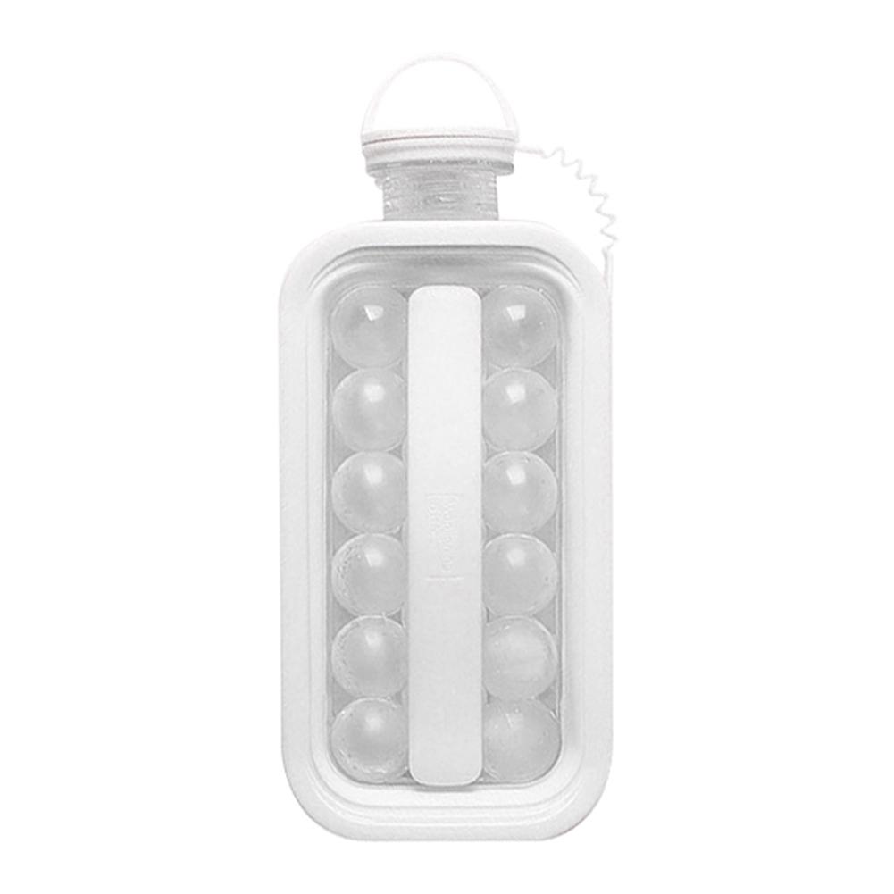Wonderlife Ice Ball Maker Kettle 2-in-1 Portable Ice Kettle Ice Cubic Maker Container With Lid For Cocktail Ice Coffee Ice: White