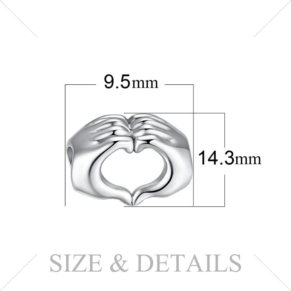 JewelryPalace Hand To Hand 925 Sterling Silver Beads Charms Silver 925 Original For Bracelet Silver 925 original Jewelry Making