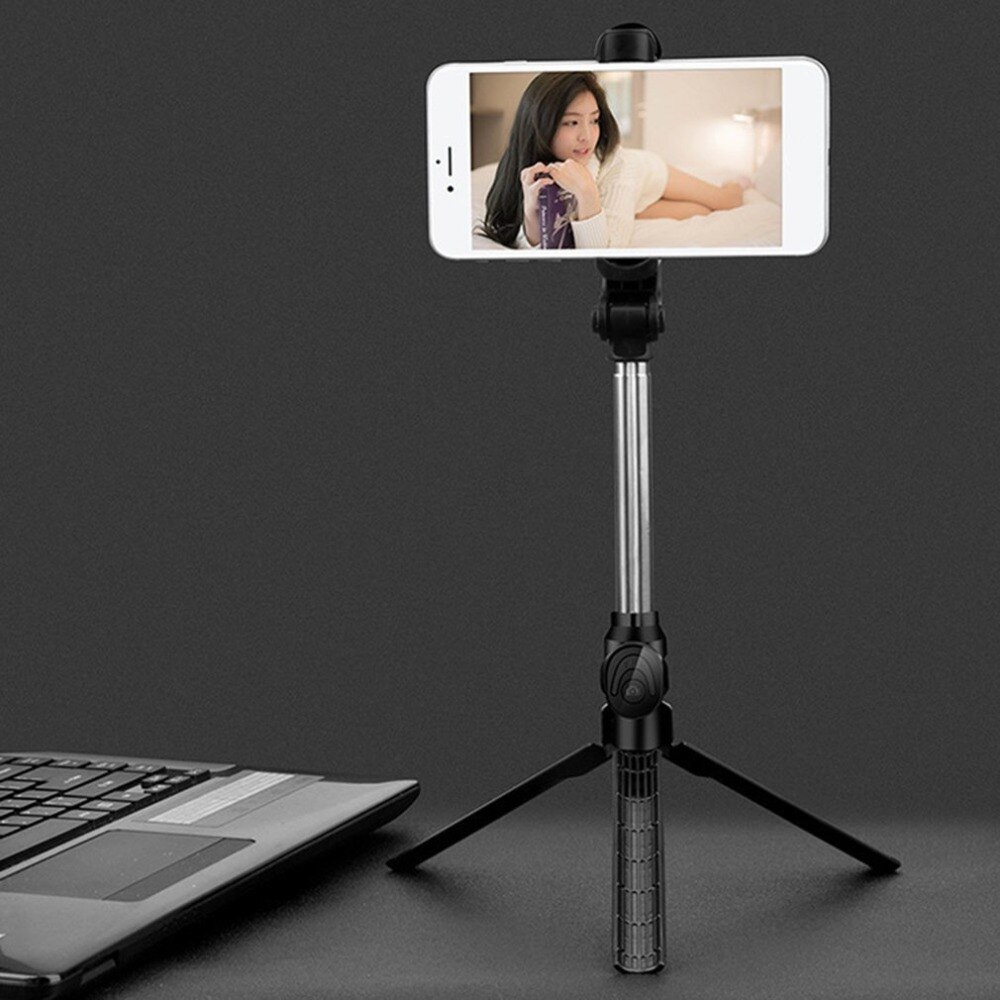 Mini statief monopod selfiestick bluetooth draadloos met knop pau de palo selfiestick voor iphone 6 7 8 android stick