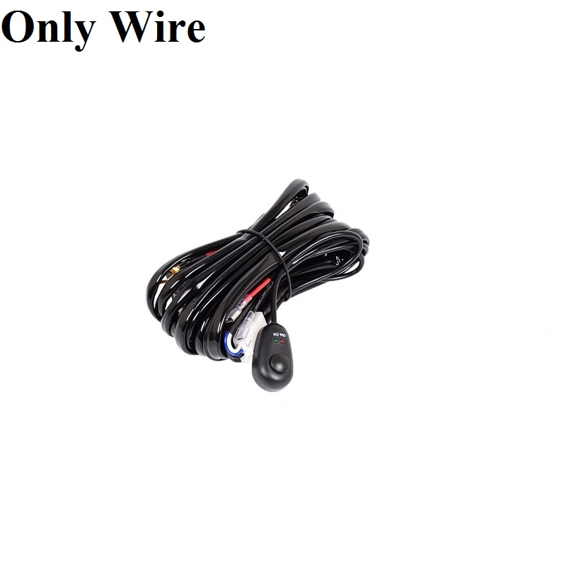 Racbox Ultra Slanke Led Licht Bar Dual Rij 7 13 20 Inch Spot Flood Beam Led Verlichting Voor Suv uaz Off Road Atv Offroad 12V 24V: Wire Only