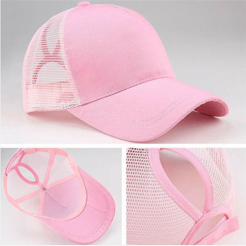 Summer Men Cap Ponytail Baseball Cap Women Sport Sun Hat Mesh Breathable Caps Snapback Hip Hop Hat
