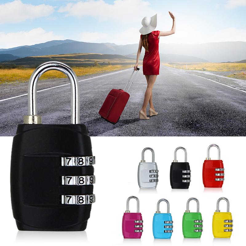 Digit Number Locks Zinc Alloy Security Travel Suitcase Luggage Code Lock Padlock Mini Metal Luggage Cabinet Lock