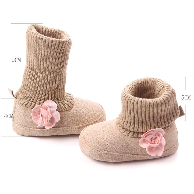 Baby Meisjes Jongens Laarzen Opvouwbare Sok Schoenen Infant Babyschoenen Herfst Winter Warme Laarzen 0-18 Maanden Peuter leuke Laarzen