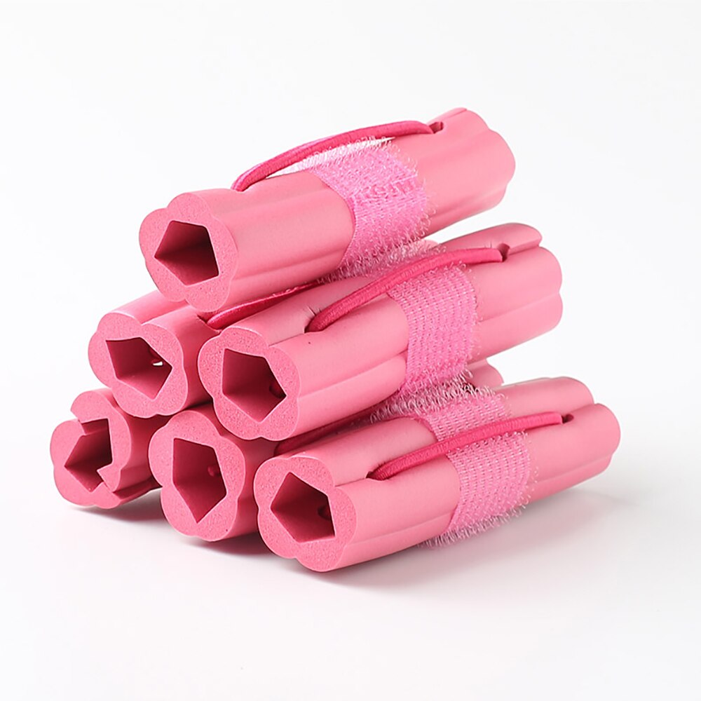 6 Stuks Diy Bloemen Maken Curlers Zelfklevende Krullend Haar Artefact Spons Curler Lui Krullend Haar Niet Kwetsen haar Krulspelden