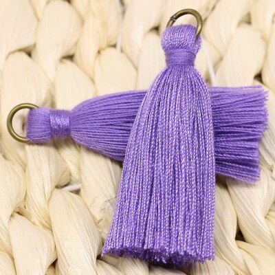 50 stuks/partij 4.5cm mini metalen ringen polyester katoen kwastjes diy hanger sieraden maken franje rand ambachtelijke kwastjes: 12