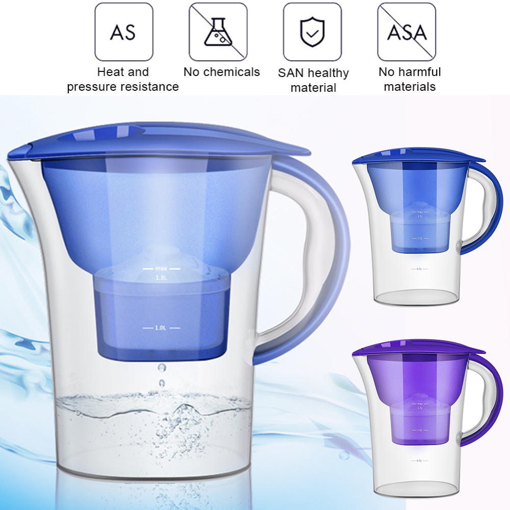 2.5L Brita Water Filters Activated Carbon Net Kettle Water Filter Purifier Jug Water Lonizer Alkaline Filtered Pot Kitchen