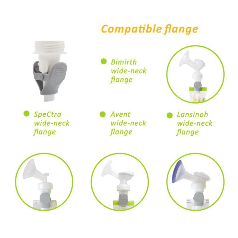 Standard Caliber Breast Pump Milk Adapter Baby Breastmilk Storage Bag Conversion Clip Converter