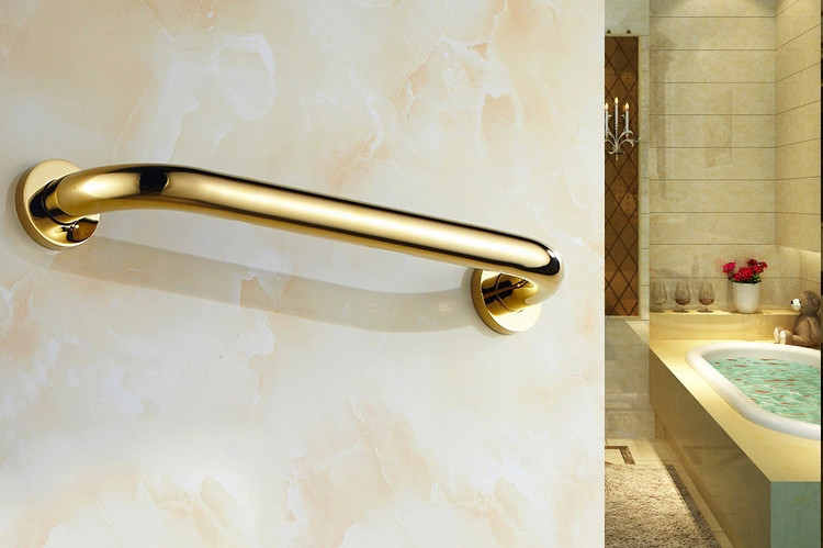 High-grade 14 Inch Bathroom Safety Bathtub handrail Grab Bar - Golden Brass Wall Mount 11-233
