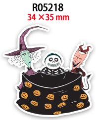 Vlakke hars flatback halloween 30 stuks/partij acryl harsen bedrukt voor doe-het-zelf decoratie: R05218