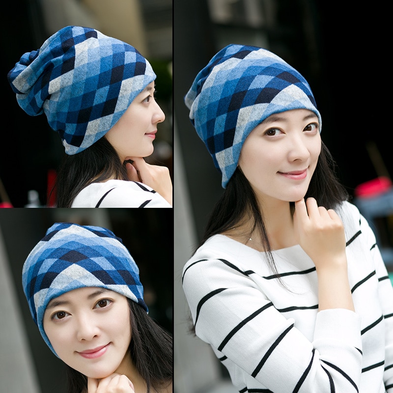 Popular Winter Hat Women Knit Slouchy Beanie Girls Bonnet Skull Baggy Warm Female Scarf Gorro Feminino Inverno Cap