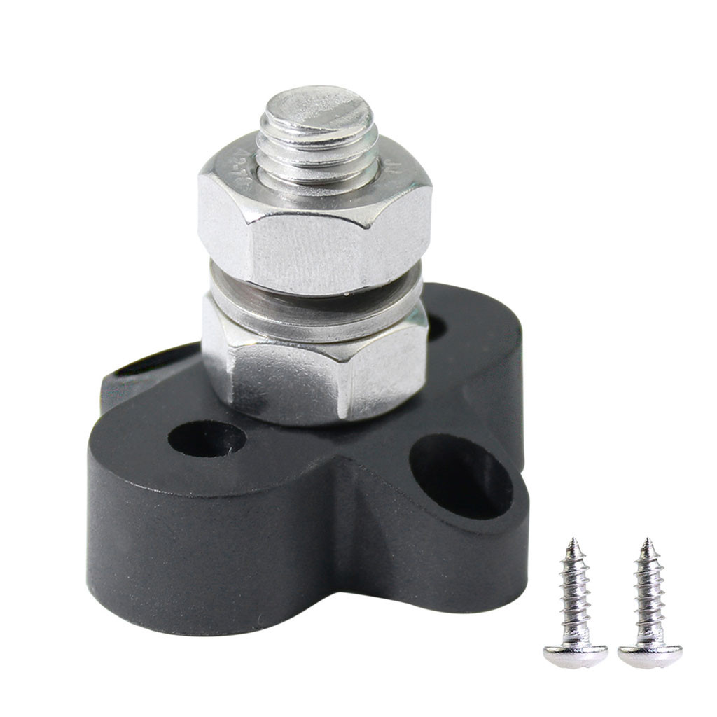 48V Bus Bar Power Terminal Blok Zware M10 Positieve Power Distributie Stud Voor Truck Rv Boot Auto Elektronica accessoires: Black