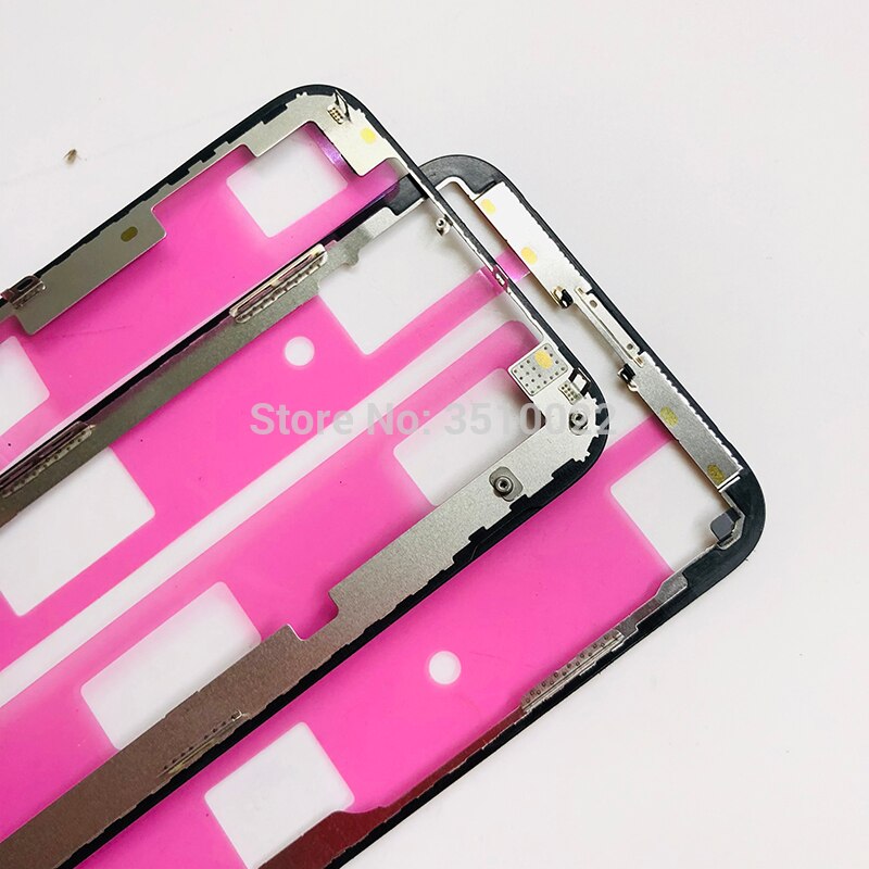 Originele lcd-touchscreen frame bezel beugel met lijm voor iphone x xsmax 11 pro 11 pro max mobiele telefoon touch panel reparatie onderdelen