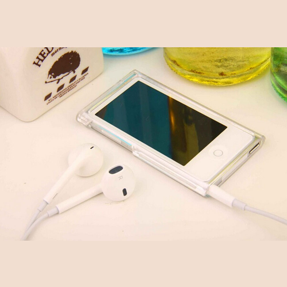Klare, harte Kunststoffhülle für die Vorder- und Rückseite des Apple iPod Nano 7. 8. 8. Generation mit Filmen: Beige