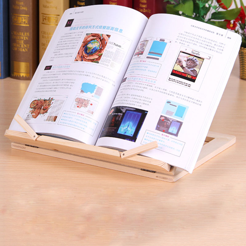 Houten Frame Lezen Boekenplank Beugel Tablet Pc Ondersteuning Stand Houten Tekening Schildersezel UY8