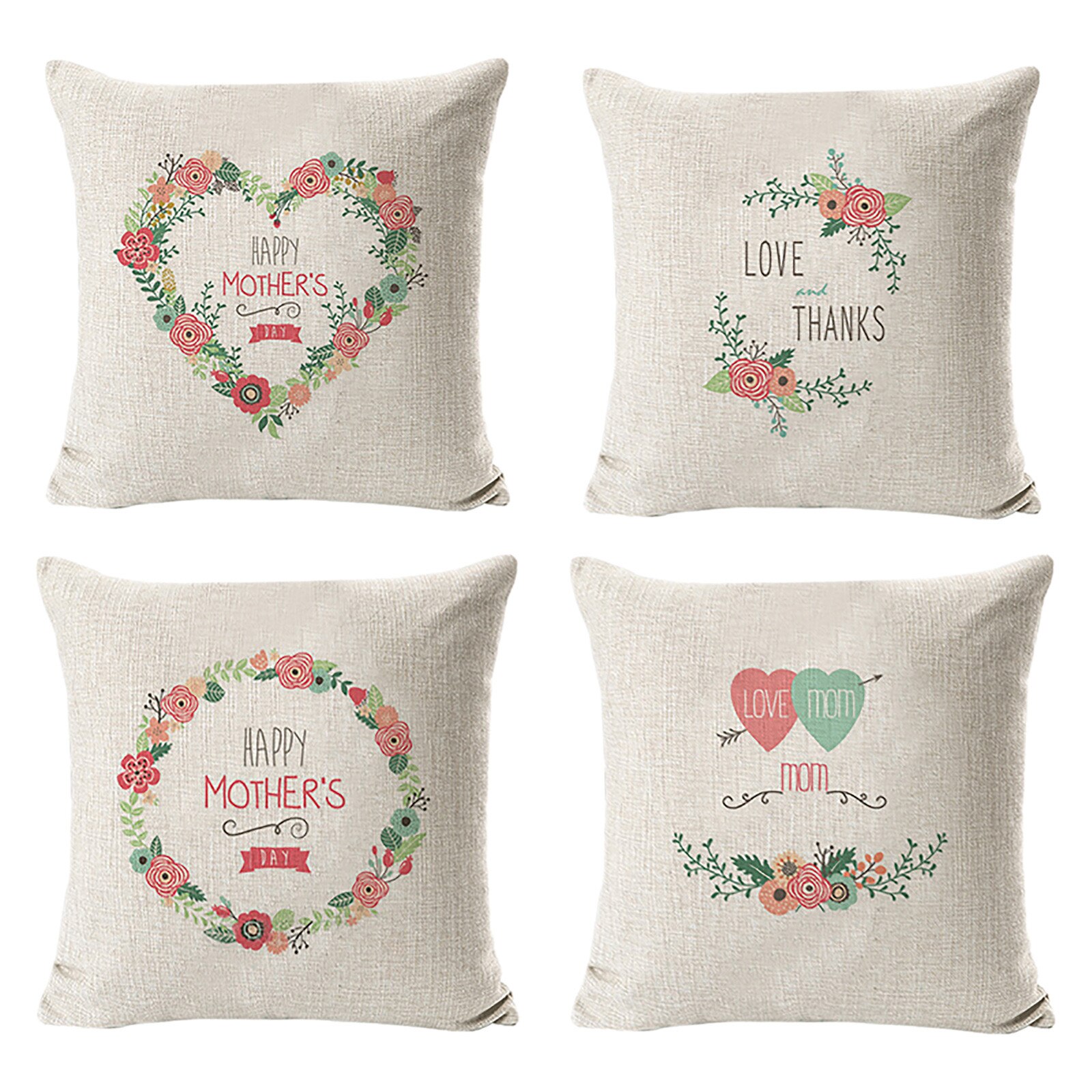 Cojín con estampado de letras para sofá, funda de almohada de 45x45 cm, decoración para el hogar,: E