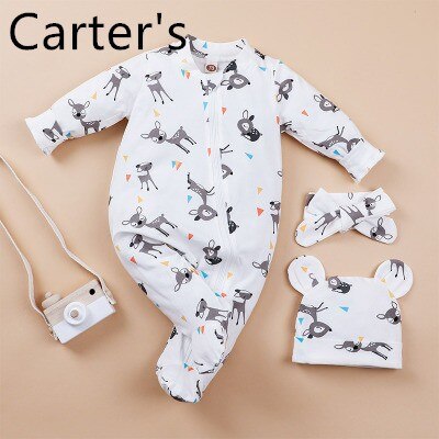 Carter's 3 pièces Usaq Geyimleri né en -né bébé vêtements bébé hiver vêtements dessin animé à manches longues -né garçon -né