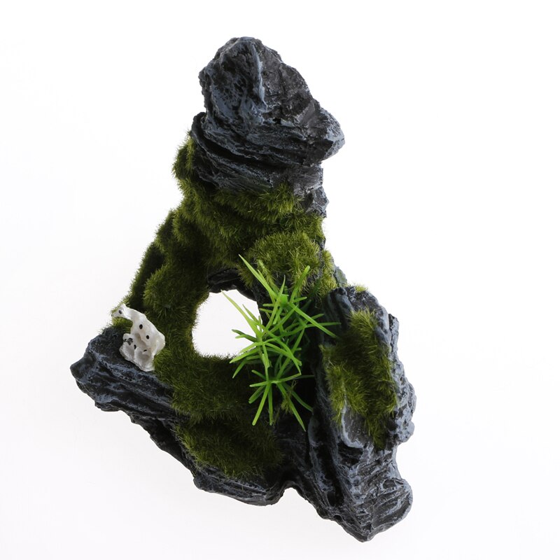 Hars rotstuinhuis aquarium schuilplaats aquarium mos ornament decoratie