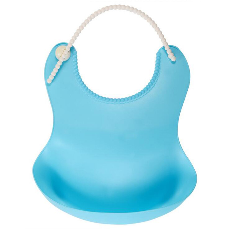 Beste Baby Lätzchen Wasserdichte TPE Fütterung Baby Speichel Handtuch Neugeborenen Cartoon Wasserdichte Schürzen Baby Lätzchen: light blue