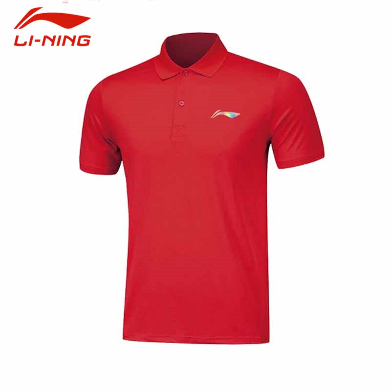 LI-NING Männer Polo Hemd ZU TROCKENEN Clever Fitness männlichen Laufschuhe draussen-Sport Joggen Futter li ning Sport T-Hemden APLN399