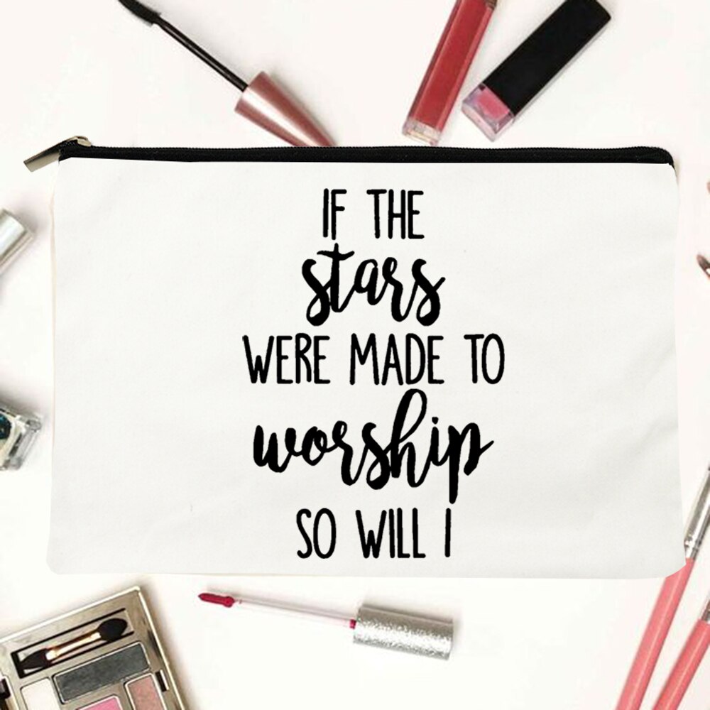 My God Christian Cosmetic Bags Christ Printing Makeup Cases Women Lipstick Bag Harajuku Purse Organizer Eco Casual Canvas Pouch: W03659-TBWH-D