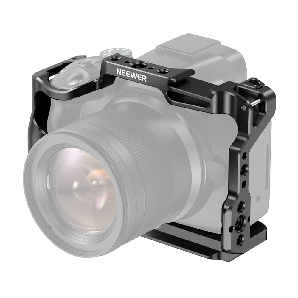 NEEWER R50 Camera Cage Compatible with Canon EOS R50 Aluminum Video Rig with NATO Rail 1/4" Threads 3/8" ARRI Holes Rig: Orange