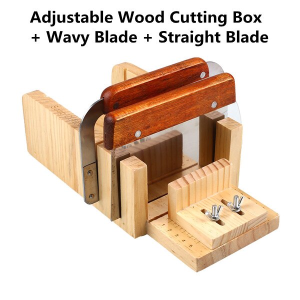 3in1 Manual Soap Kits Adjustable Cutting Loaf Soap Cutters Pine Rectangle Slicer with Stainless Steel Blade Soap Making Supplies: Type C