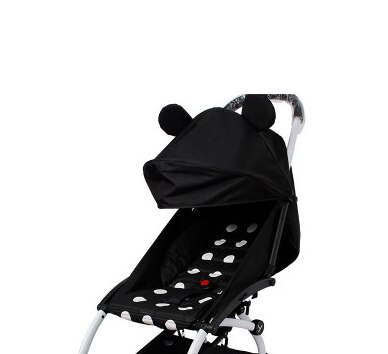 Barnvagnshuva & bäddmadrass visir kapell dragkedja ficka solskyddsskydd sittdyna matta för baby yoya 175 barnvagn baby tron: 5