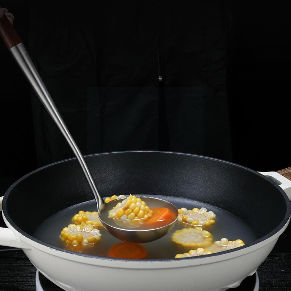 Espátula de cocina, cuchara, cucharón de hierro, herramienta para Wok de acero, Wok, accesorios, utensilios de cocina P0i7