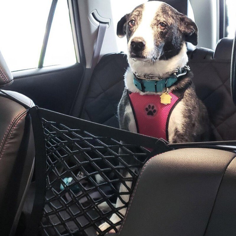 Bil kæledyr barriere mesh hund bil sikkerhed rejse isolation net køretøj kæledyr bil bagsæde sikkerhedsbarriere mesh kæledyr produkter