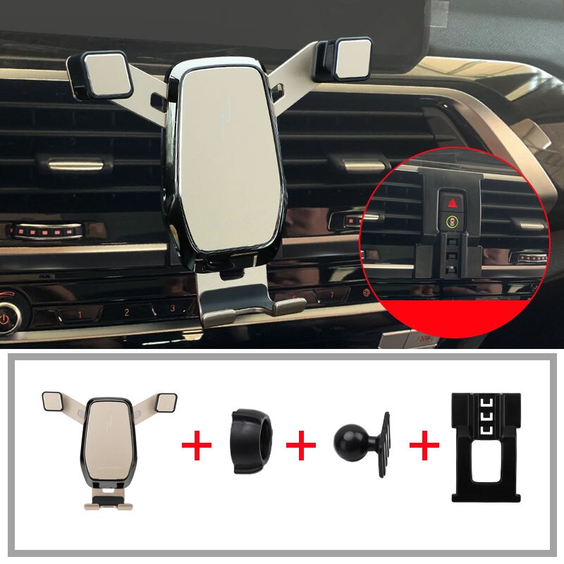 Soporte de teléfono para bmw x3 g01 m x4 g02, ventilación Interior deportiva,: Golden