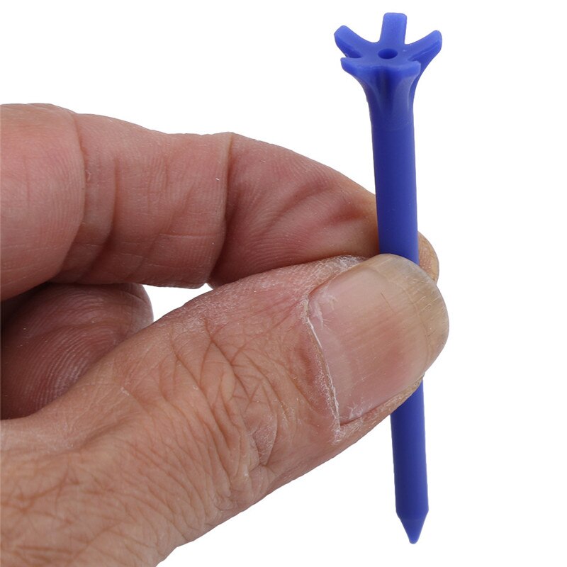 50 stuks 70mm zachte kleuren golfbal houten tees buitensporten plastic wrijvingsloze golf tees tarwe golf tees