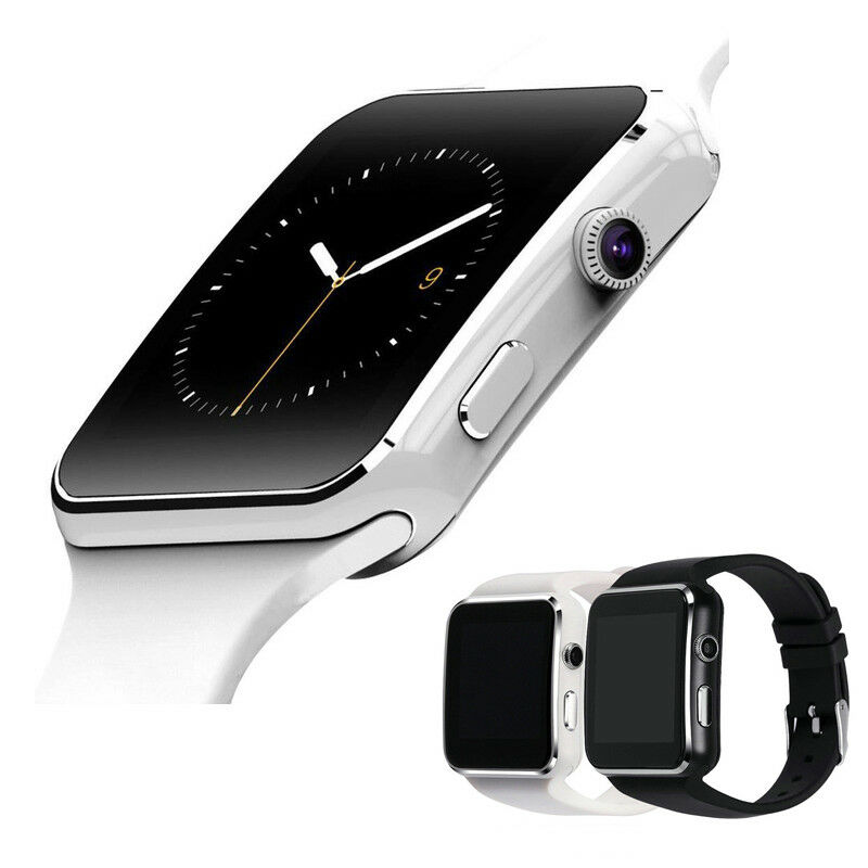 Nyeste  x6 bluetooth smart ur sport passometer smartwatch med kamera support sim tf-kort whatsapp facebook til mobiltelefon