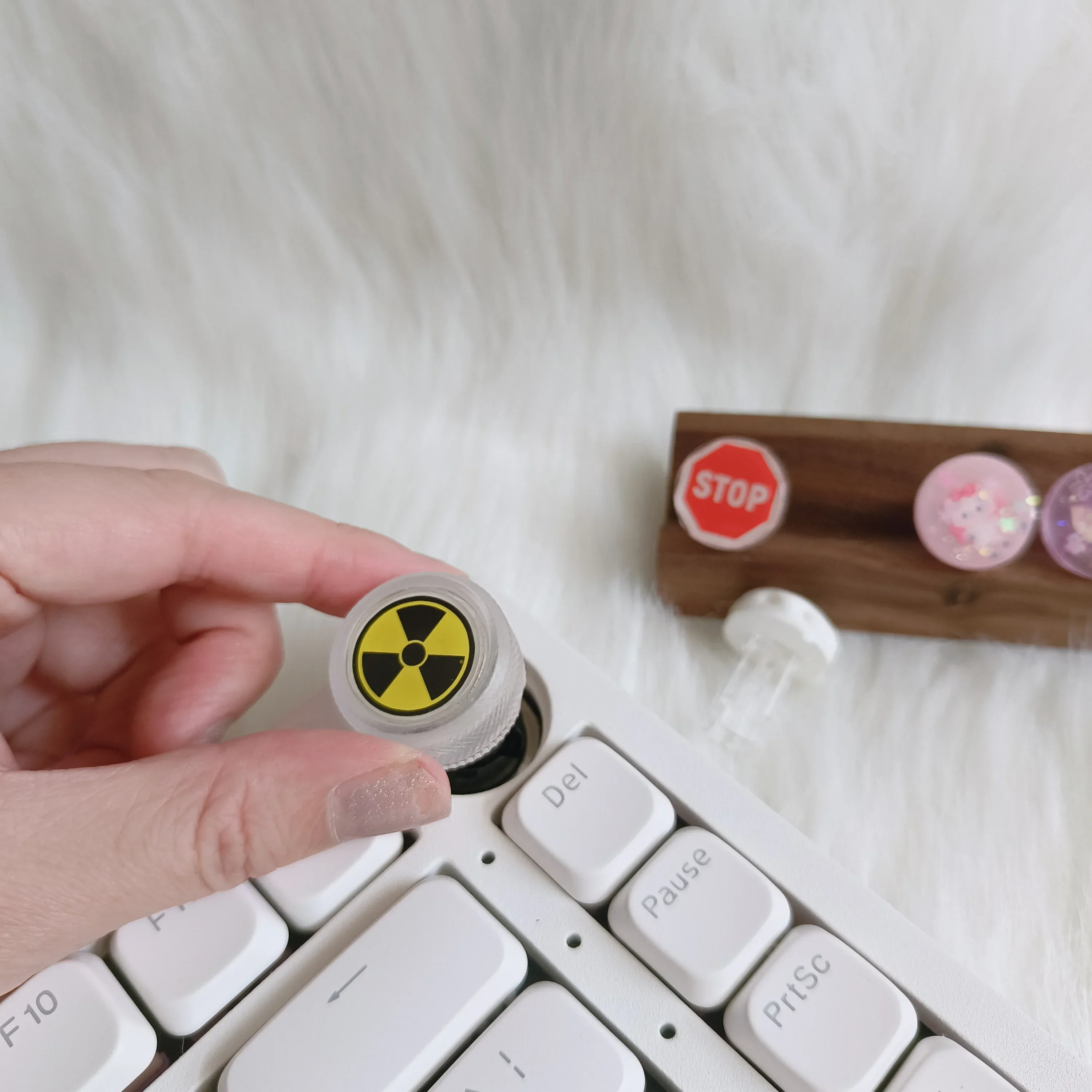 Hi75 Keyboard Knob Replacement Core Clickable Artisan Keycap Custom Translucent Volume Knob Core Gaming Mechanical Keyboard: Orange