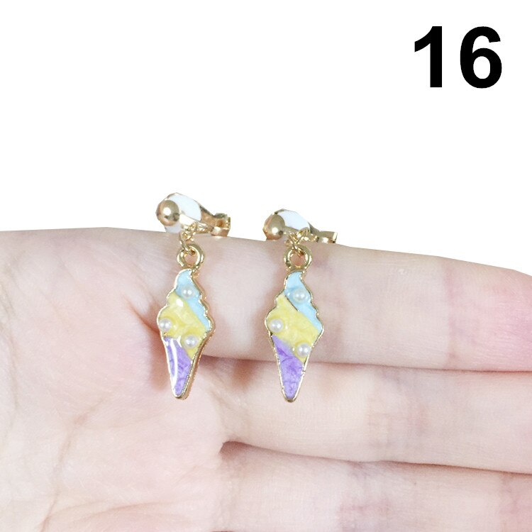 Clip On Earrings Kids Cute Cartoon Animal Cat Ear No Piercing Ear Rings For Children Jewelry Korean Ear Clip For Girls: 16