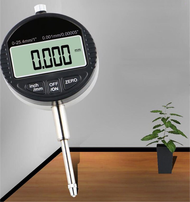 0-12.7mm/25.4mm LCD Digital Display Dial Indicator With USB Interface Dial Indicator Dual System Range Meter Tester Tool