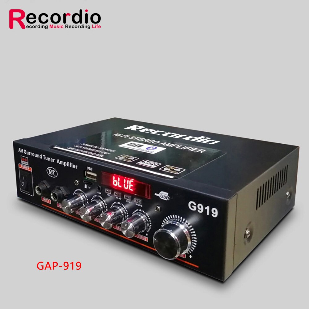 GAP-298A 600W Car Amplifier Audio Stereo Power BT FM Radio 2CH Home Theater AmpMini Amplificador: GAP-919