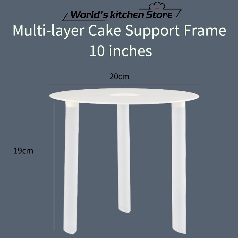 Multi-layer Cake Support Frame Practical Cake Stands Round Dessert Support Spacer Piling Bracket Kitchen DIY Cake Tool: 10inch