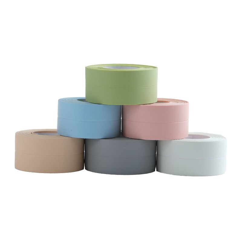 1 Roll Seal Strip Anti-Collision Weatherproof Self Adhesive Caulk Strip Sealing Tape For Sink Bathroom Kitchen