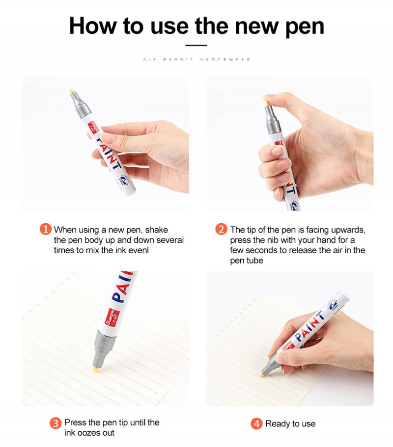 1pc Colorful car Paint pen Tyre Tire Tread CD Metal Paint Marker pen Waterproof Permanent DIY Art Painting Marker Pen