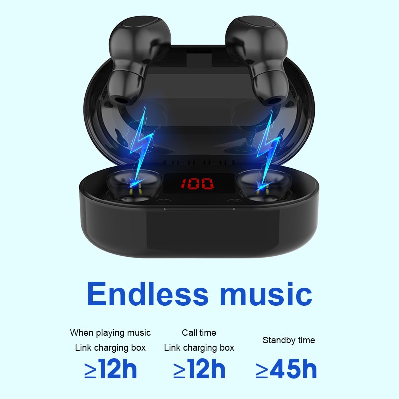 Bluetooth écouteur sans fil écouteurs 5.0 L21 TWS casques double écouteurs basse son pour Huawei Xiaomi Iphone Samsung téléphones mobiles