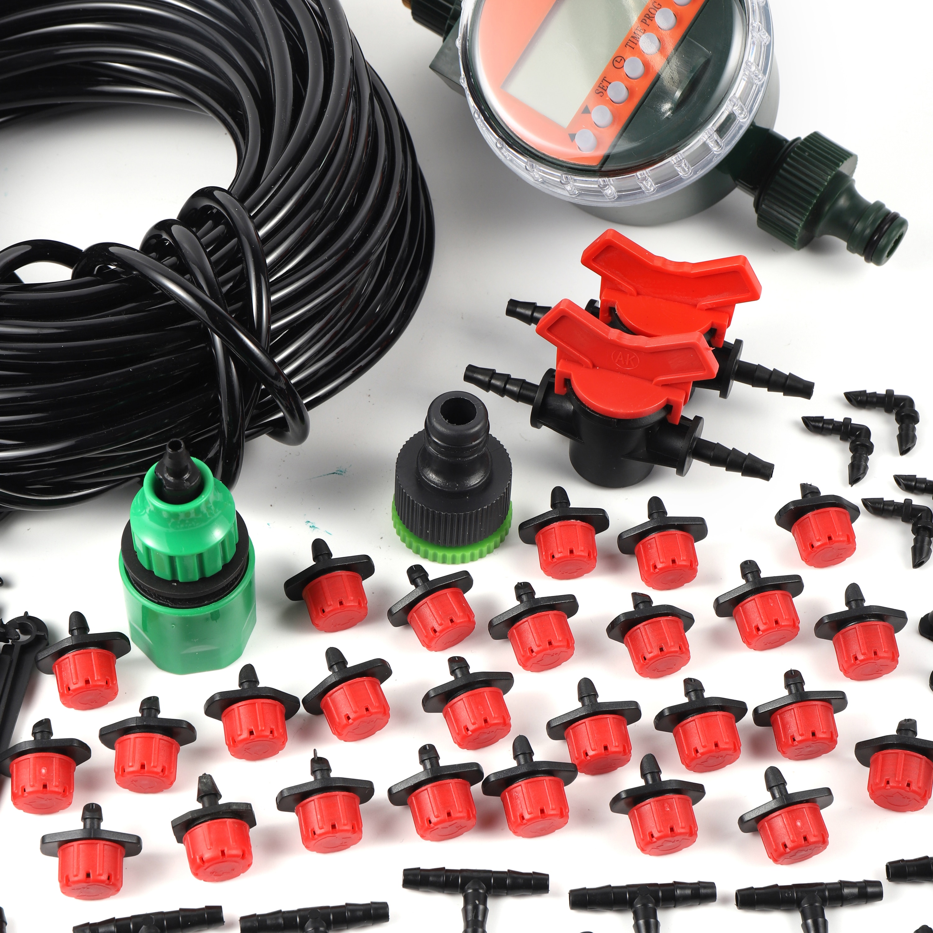 Automatic Garden Watering System Kits Rainy Sensor Water Timer Dripper Irrigation Combination Garden Greenhouse Micro Drip Tool