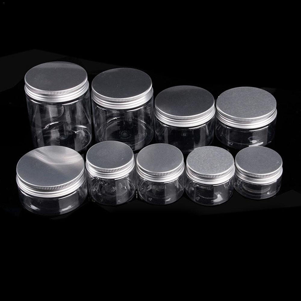 Klar plastikkrukke og låg tomme kosmetikbeholdere makeupboks rejseflaske 30ml 50ml 60ml 80ml 100ml 120ml 250ml 500ml: 250 ml