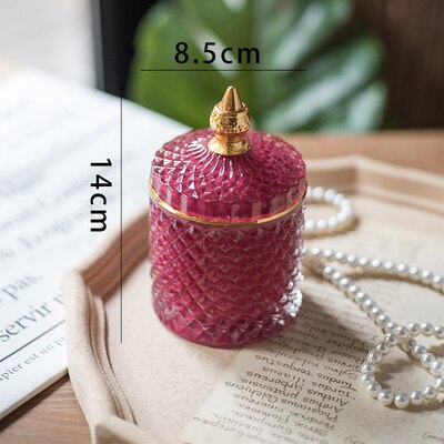 Krystal smykker opbevaring tank glas sukker krukke halskæde ring beholder arrangør praktisk snack frisk dåser køkken dekorationer: 1