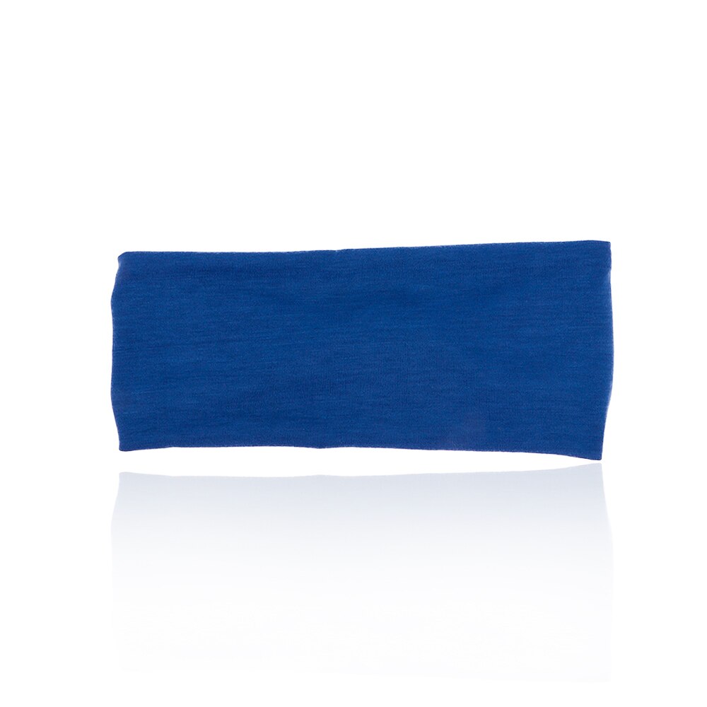 Hoofdband Yoga Basketbal Gym Sport Stretch Hoofd Haarband Zweet Effen Kleur Katoen Hoofdband Universele: Navy blue