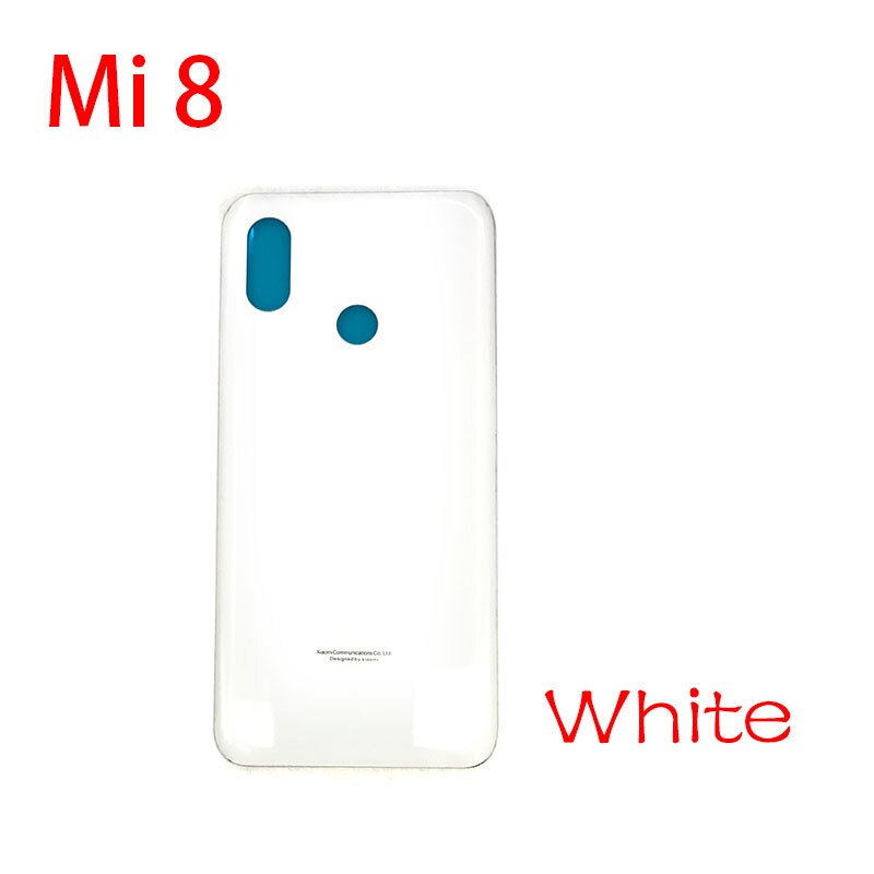 Wymiana szkła bateria tylna pokrywa obudowa tylna szklana obudowa z klejem do Xiaomi Mi8 Mi9 Lite Mi 10 5G / 8Se 8 se 9T: Mi 8 White