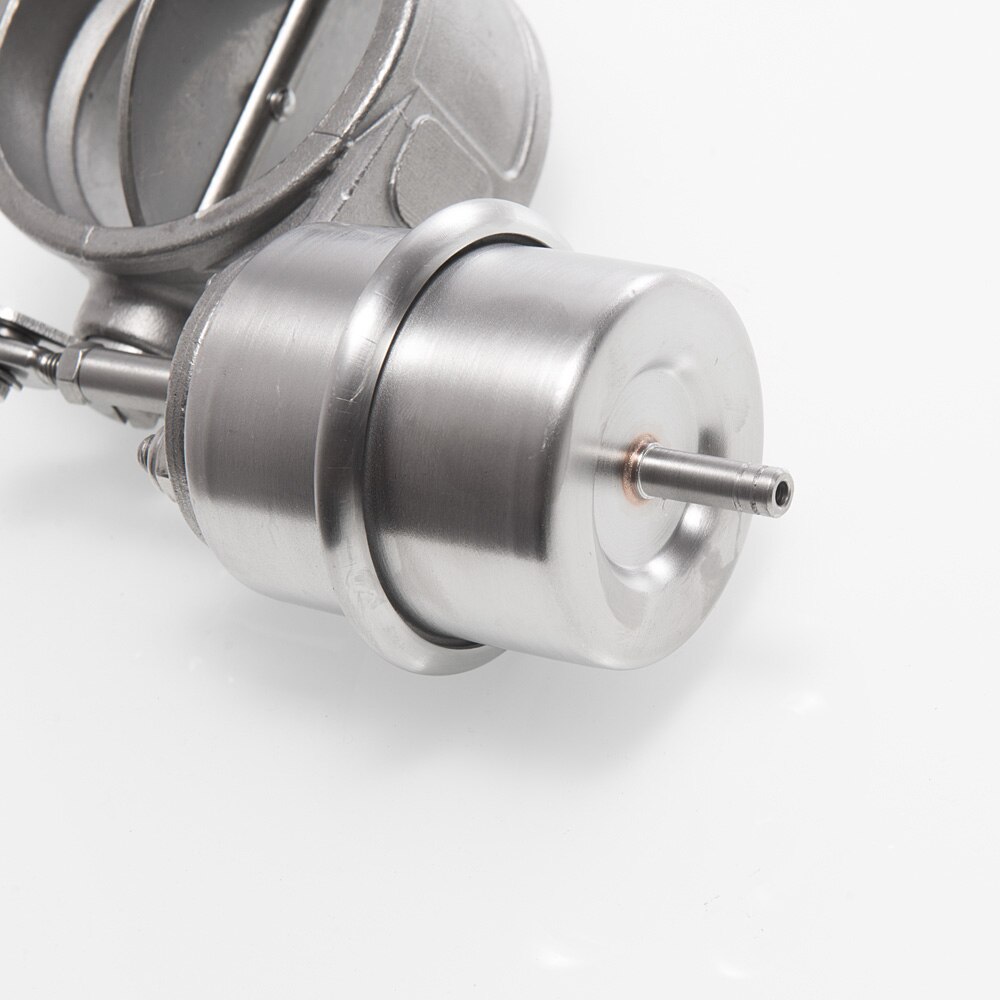 EP CUT76 CL Uitlaatregelklep, hoogwaardige vacuümactuator van 304 roestvrij staal voor E30 3 Serie, 76 mm (3 inch) pijp, zilverkleurig