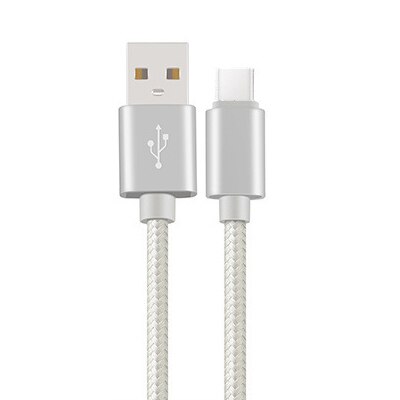 USB-C USB 3.1 Type C Fast Charger for Motorola Moto G6 / G6 Plus , Moto Z , Moto X4 X Data Sync Charging Cable: Silver / 0.25m