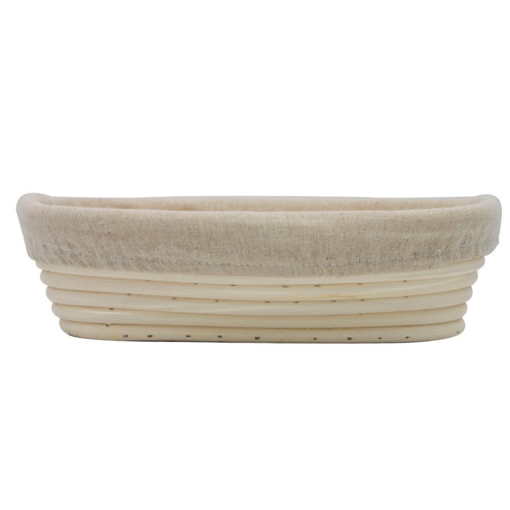 Rectangle Bread Proofing Basket, Banneton Brotform Bread Dough Paste Rising Rattan Basket w/Liner Combo